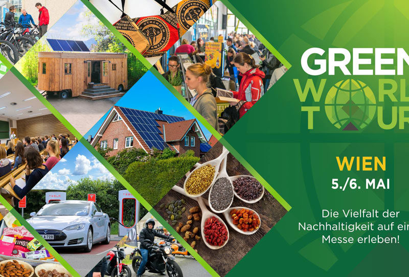 Offizielles Plakat der Green World Tour Wien